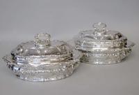 Pair of sterling silver covered vegetable stands gorham corporation, providence, ri, circa 1920