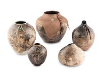 Group of Horsehair Pottery Vessels