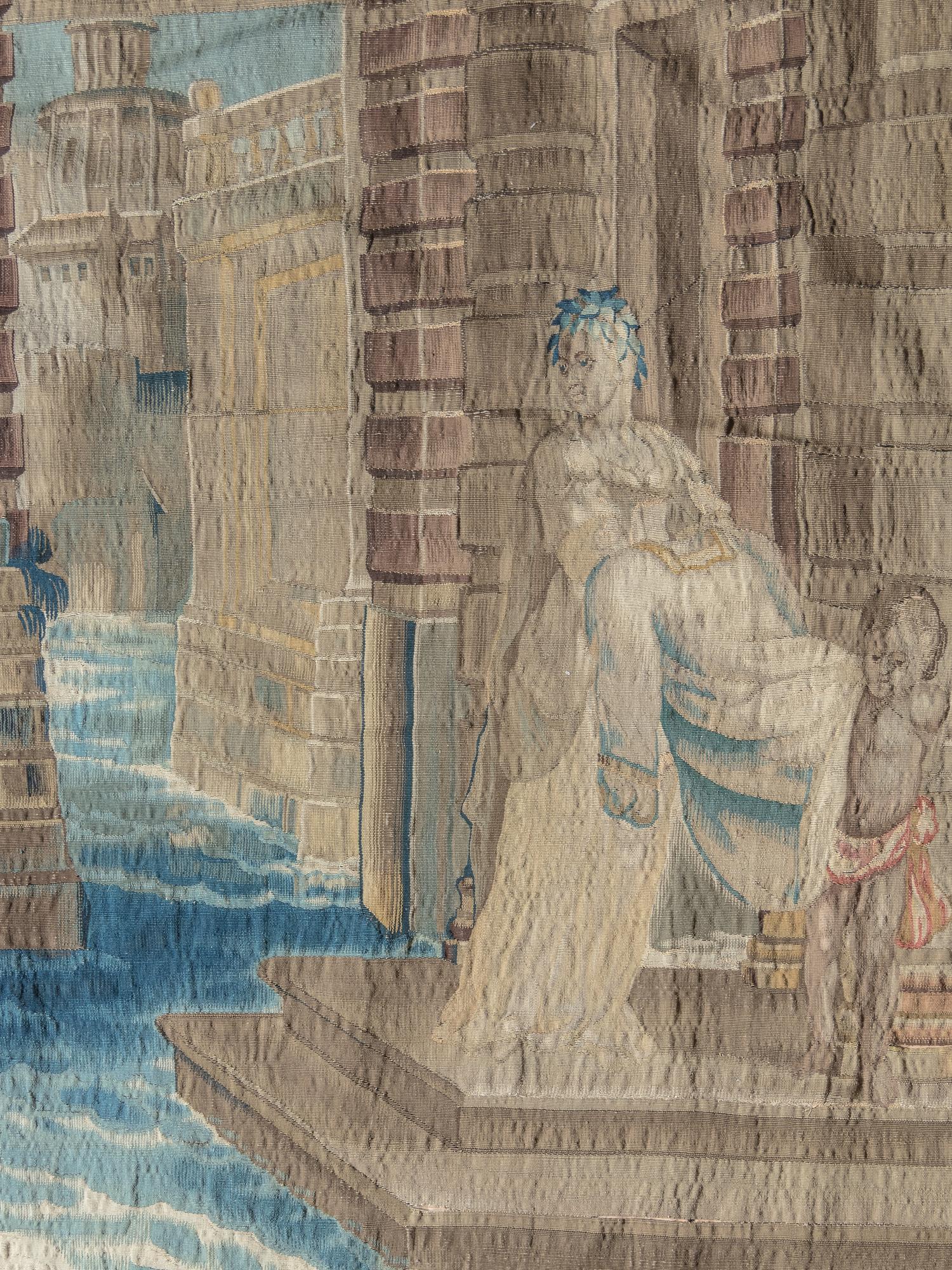A Flemish Mythological Tapestry Depicting the Story of Hero and Leander