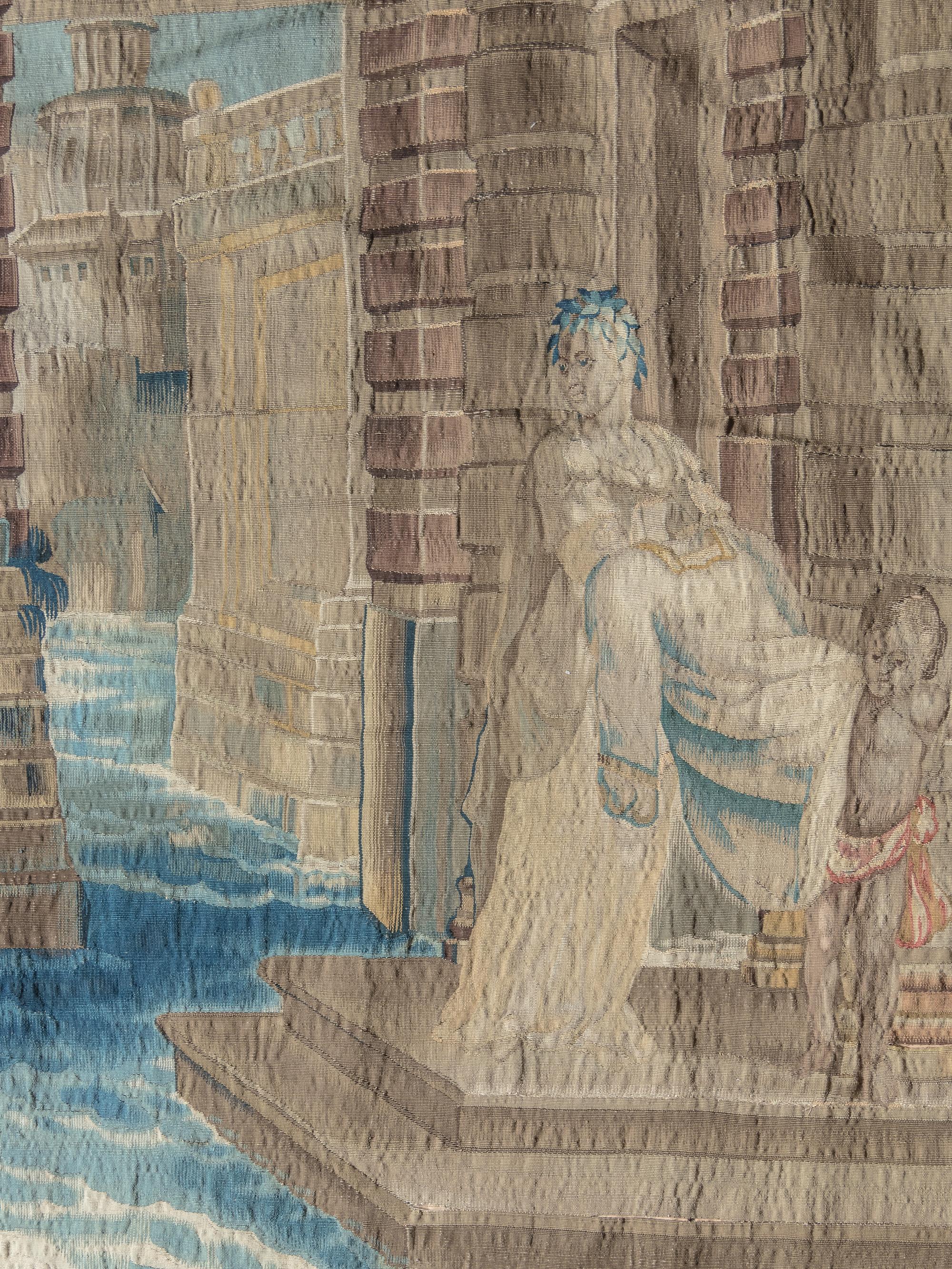 A Flemish Mythological Tapestry Depicting the Story of Hero and Leander