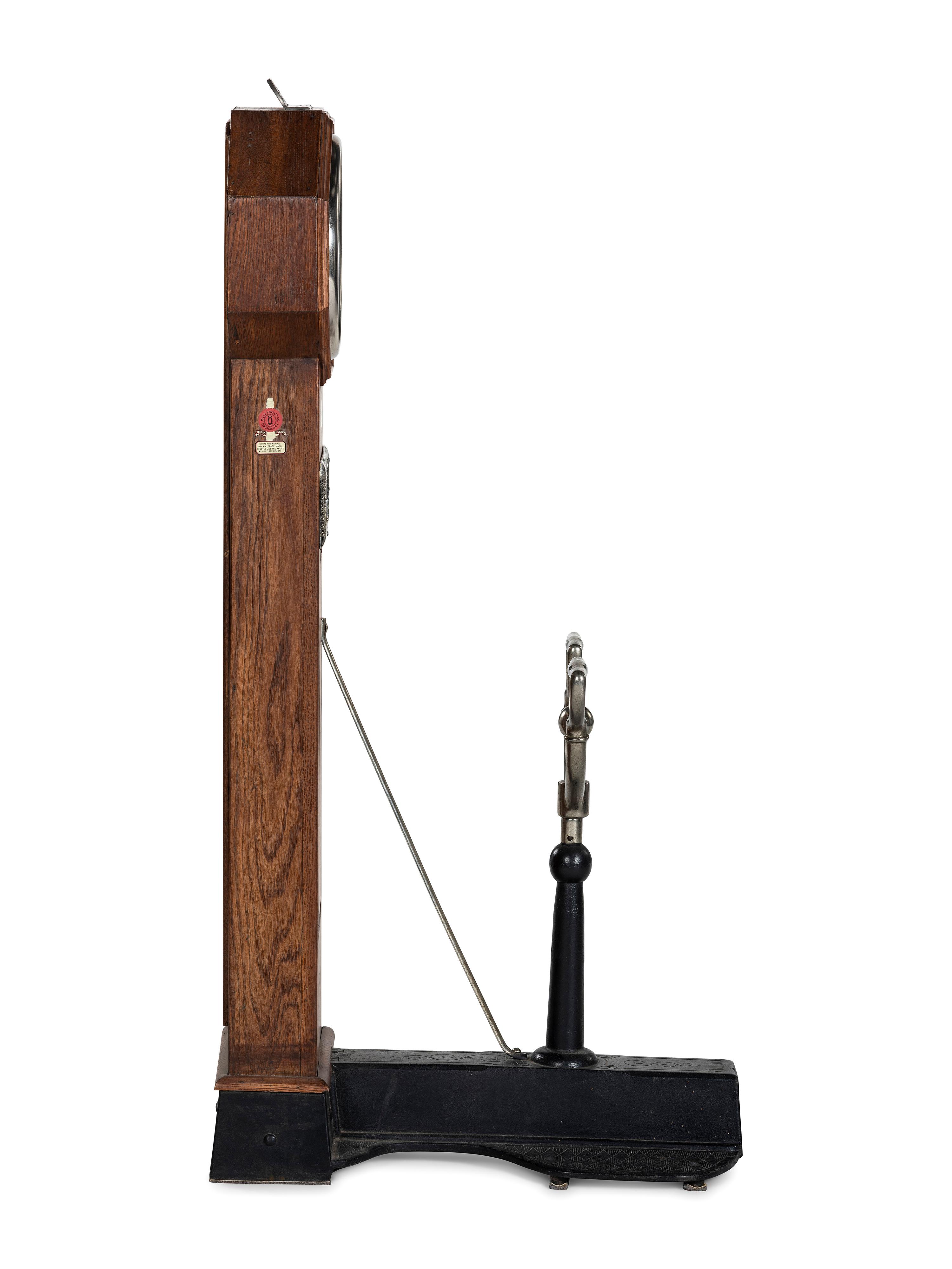 A One Cent Mills Novelty Co. Test Your Strength Floor Pull Machine