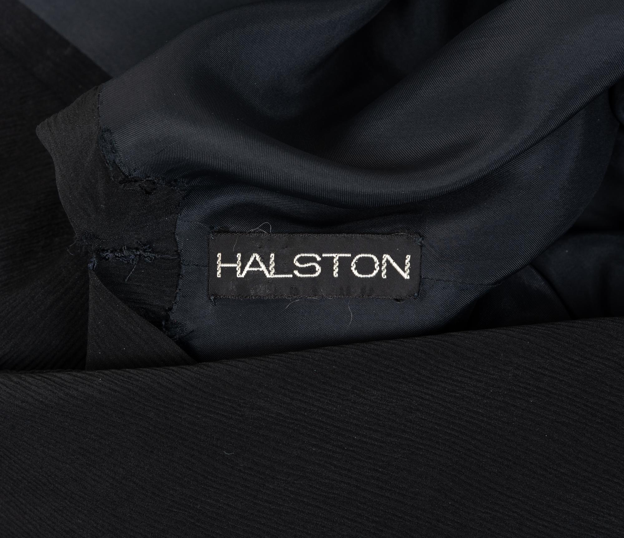 Halston "Single Seam" Black Dress, 1976