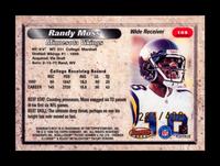 A 1998 Bowman's Best Refractor Randy Moss Rookie Football Card No. 109 (Numbered 204 of 400)