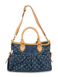 Louis Vuitton Monogram Blue Denim Neo Cabby MM Handbag, 2007