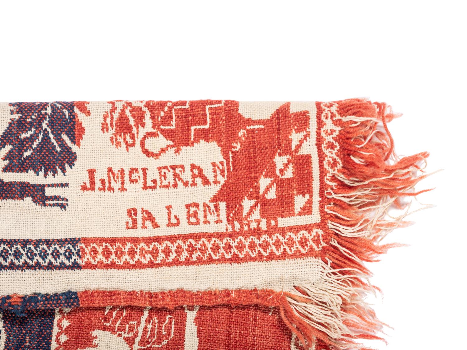 Two Jacquard Woven Coverlets