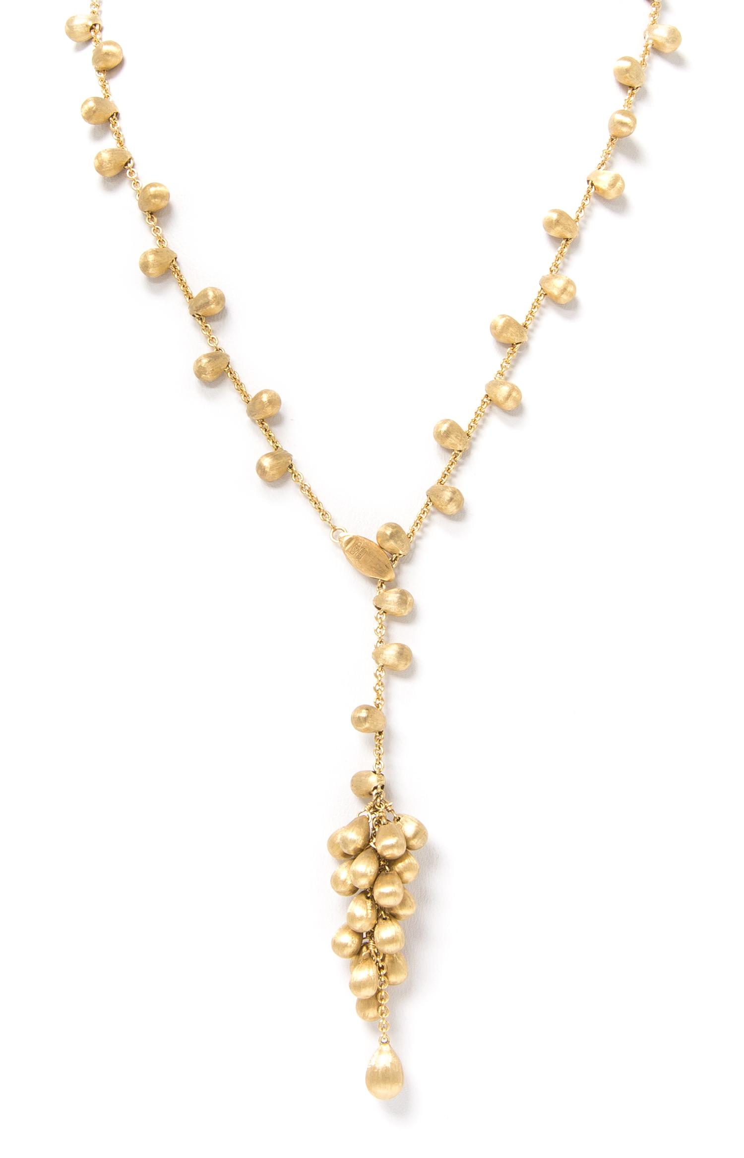 An 18 Karat Yellow Gold Lariat Necklace, Marco Bicego, 14.80 dwts.