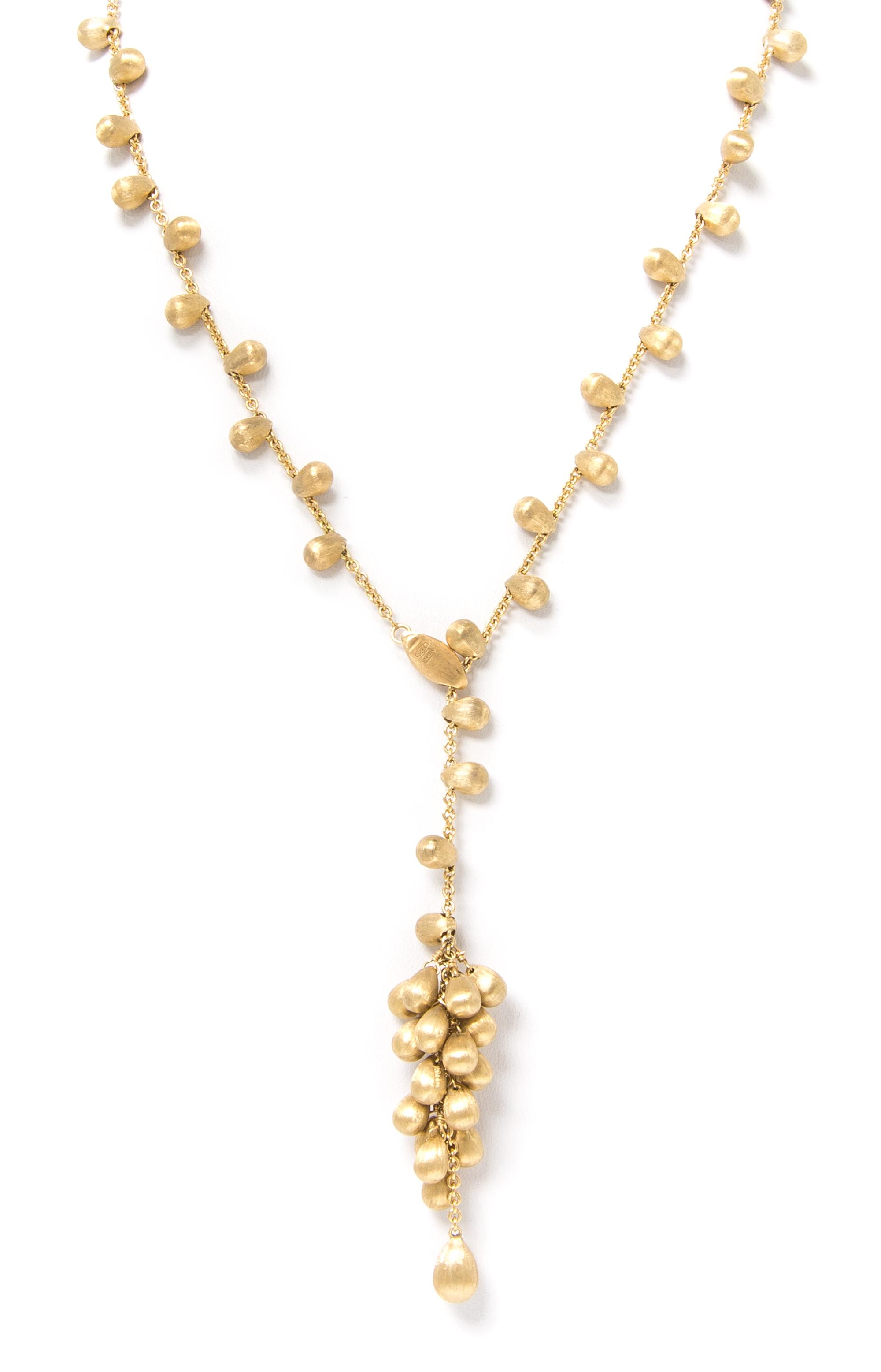 An 18 Karat Yellow Gold Lariat Necklace, Marco Bicego, 14.80 dwts.