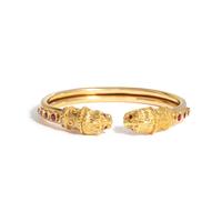 LALAOUNIS, YELLOW GOLD AND RUBY CHIMERA CUFF BRACELET