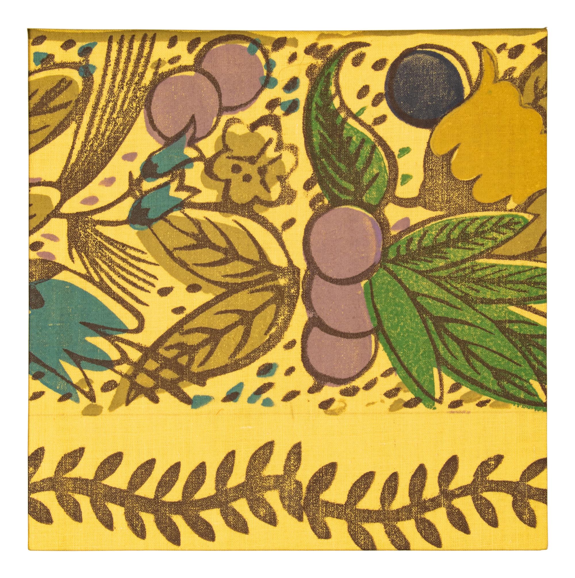 Milwaukee WPA Handicraft Project Blockprinted Textile Sample Book, 1940s