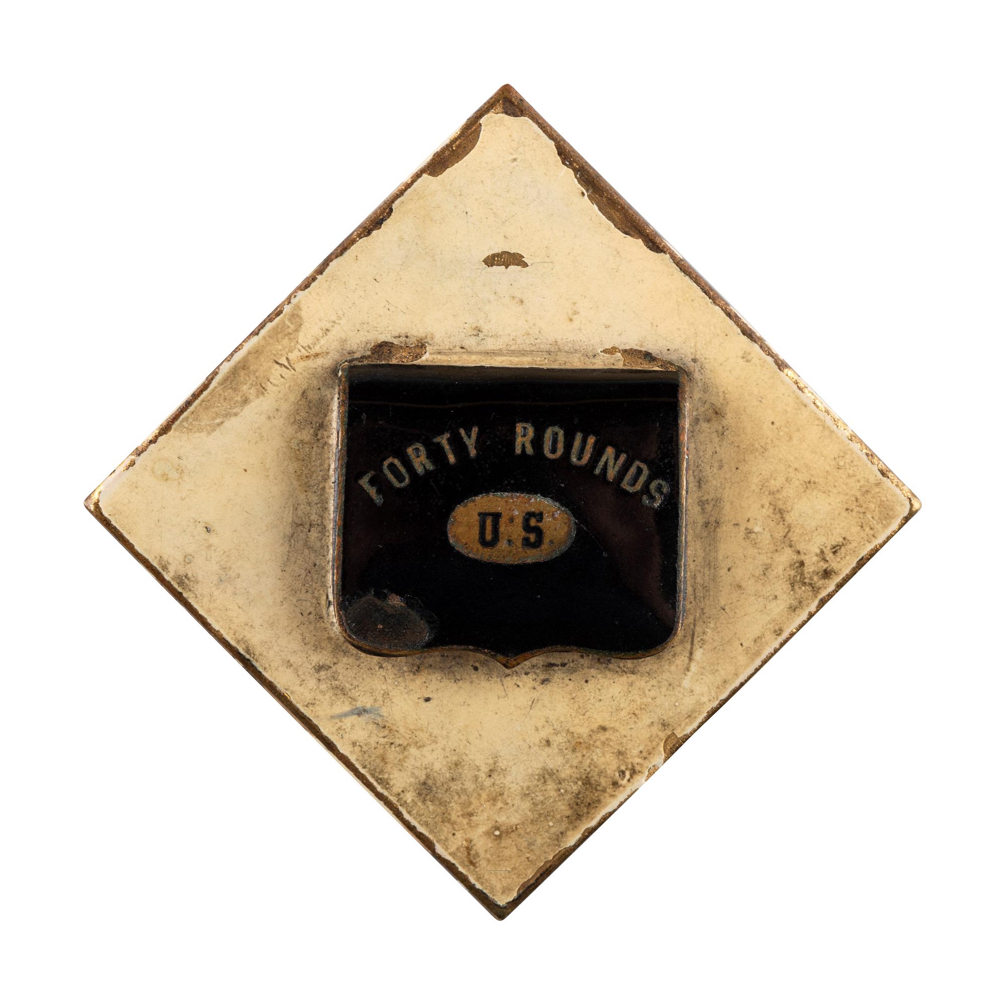 [CIVIL WAR]. Enameled XV Corps - 2nd Division badge.