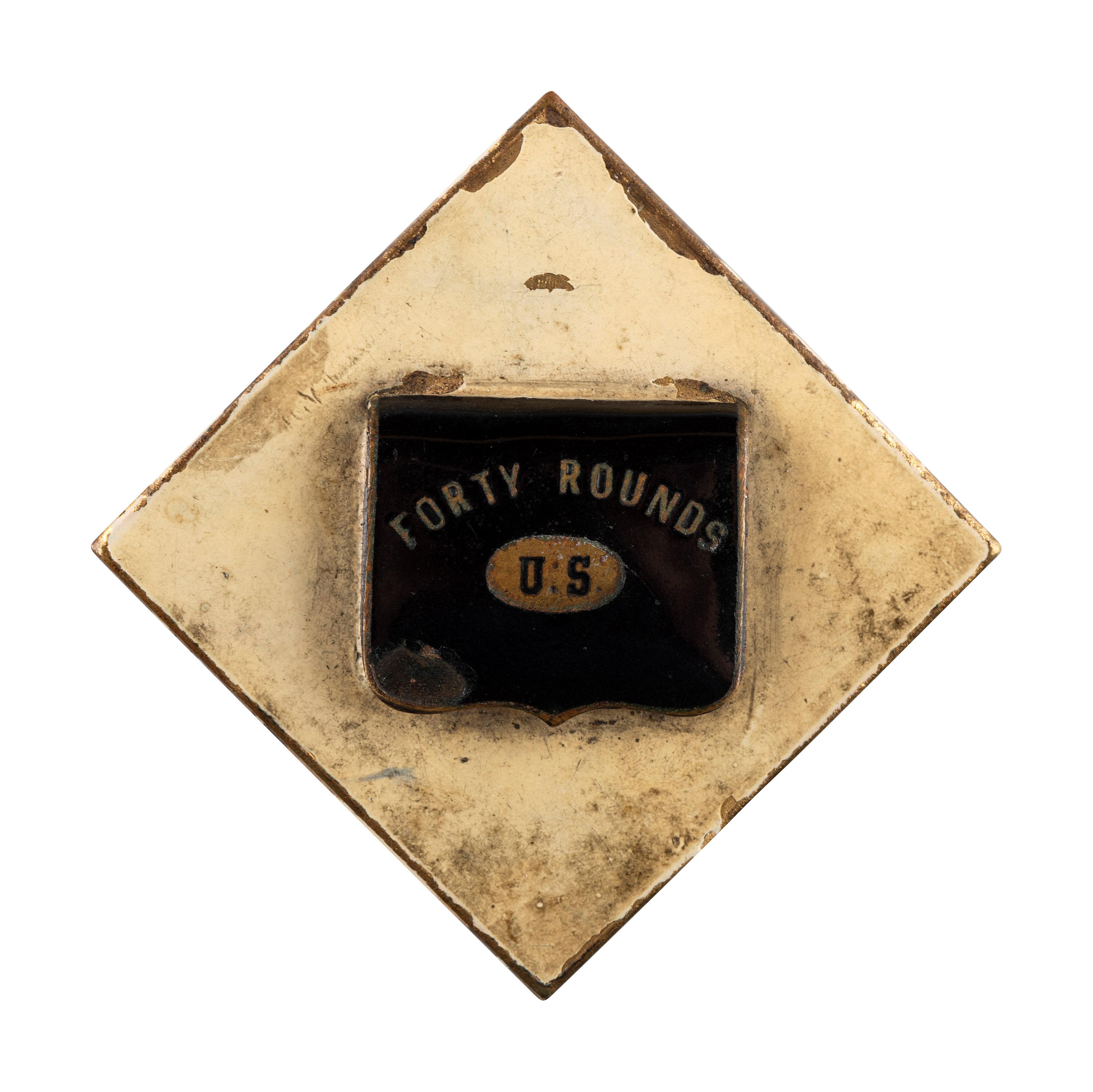 [CIVIL WAR]. Enameled XV Corps - 2nd Division badge.