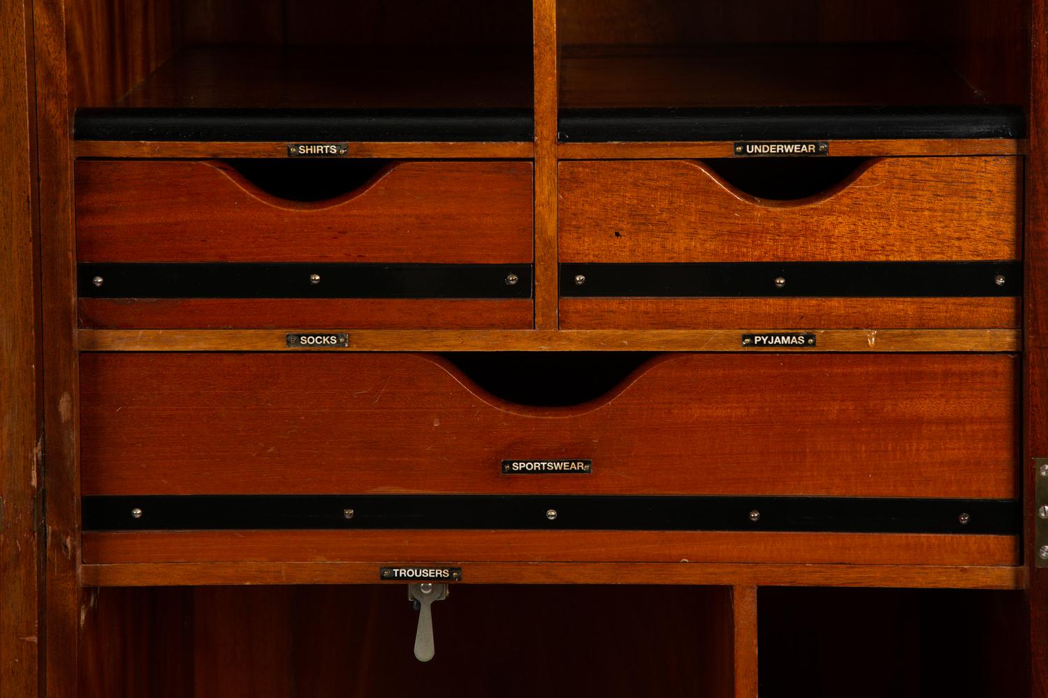 A Mahogany Fitted Gentleman's Wardrobe — EARLY 20TH CENTURY