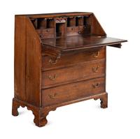 A George III Mahogany Slant-Front Bureau