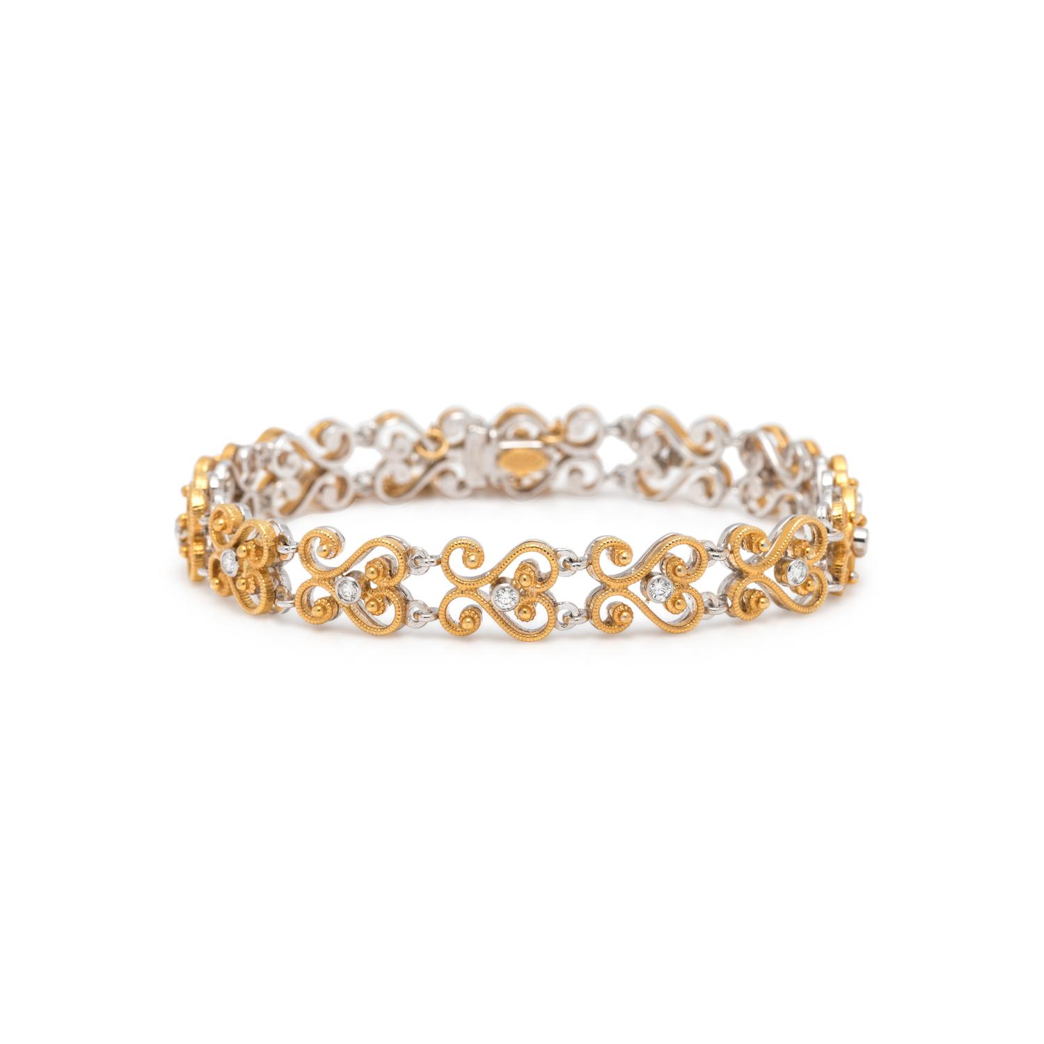 BICOLOR GOLD AND DIAMOND BRACELET