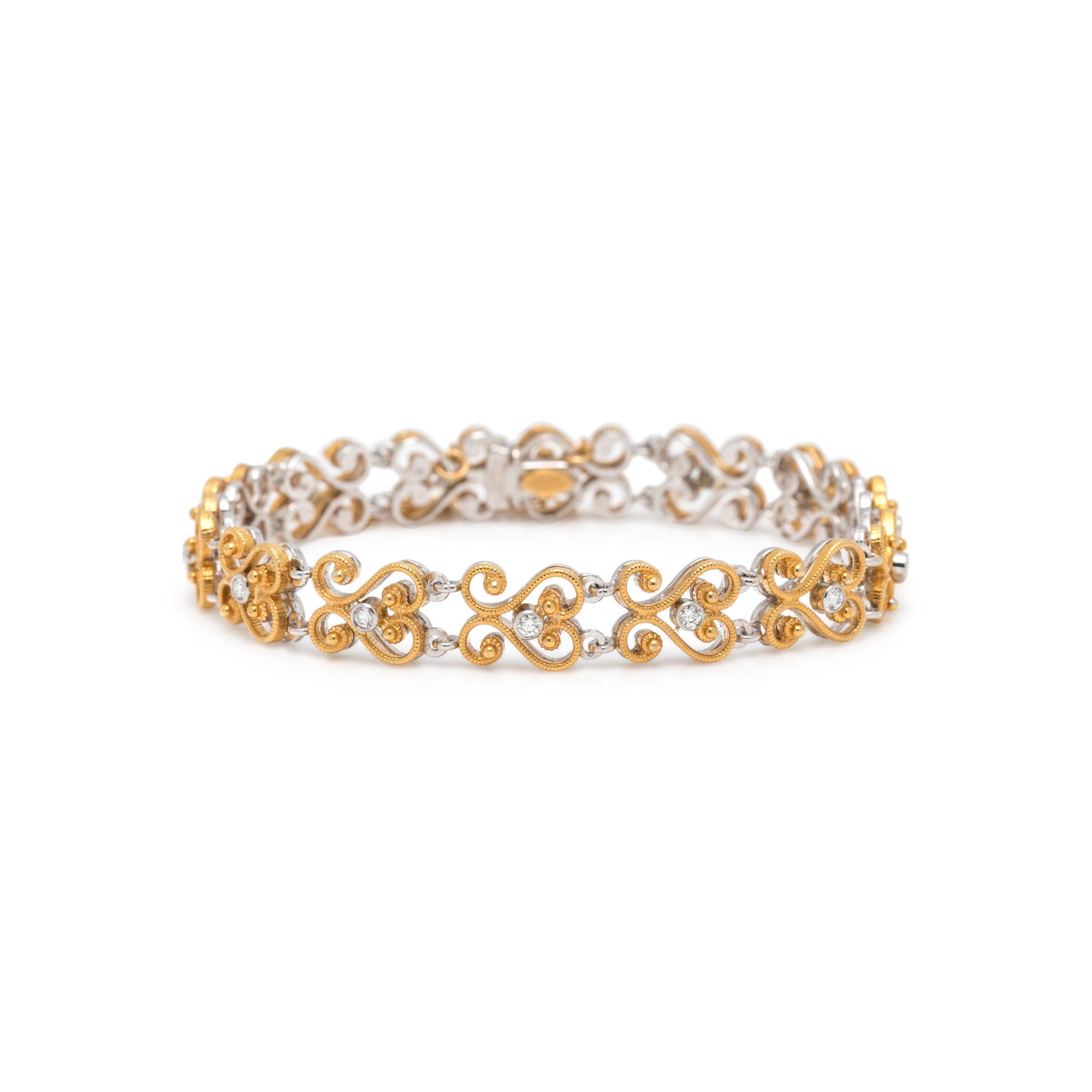 BICOLOR GOLD AND DIAMOND BRACELET