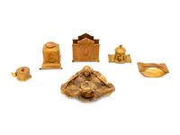 A Group of American Art Nouveau Brass Desk Accessories