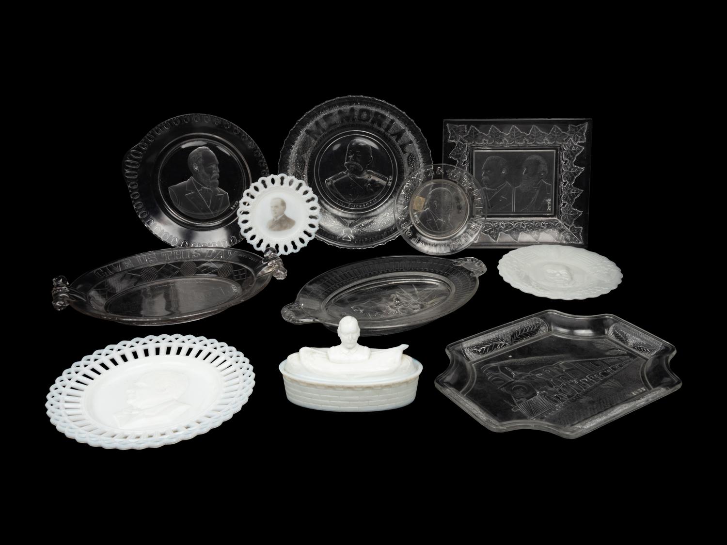 A Collection of American Presidential and Commemorative Glass Articles