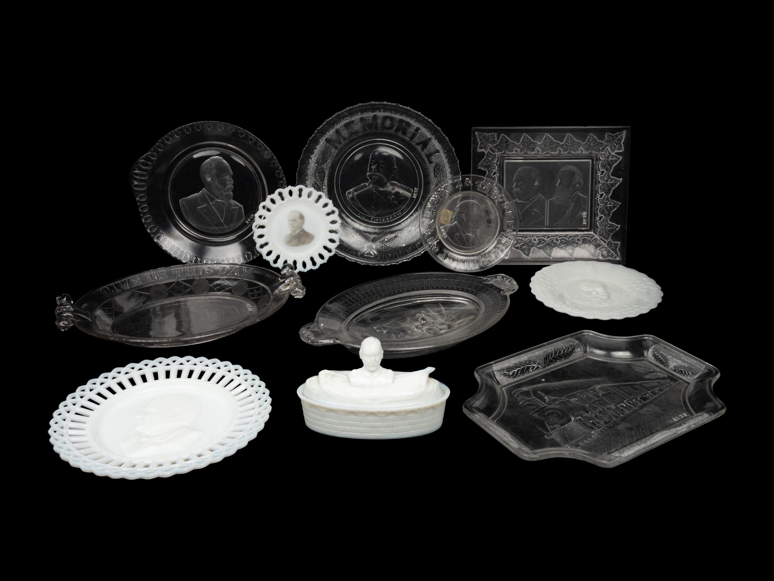 A Collection of American Presidential and Commemorative Glass Articles