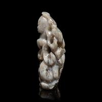 A Chinese Greyish Jade Figure of a Boy, Qing Dynasty — 清 灰玉童子佩