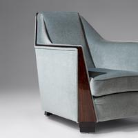 Pair of Hungarian Walnut Armchairs, c. 1940