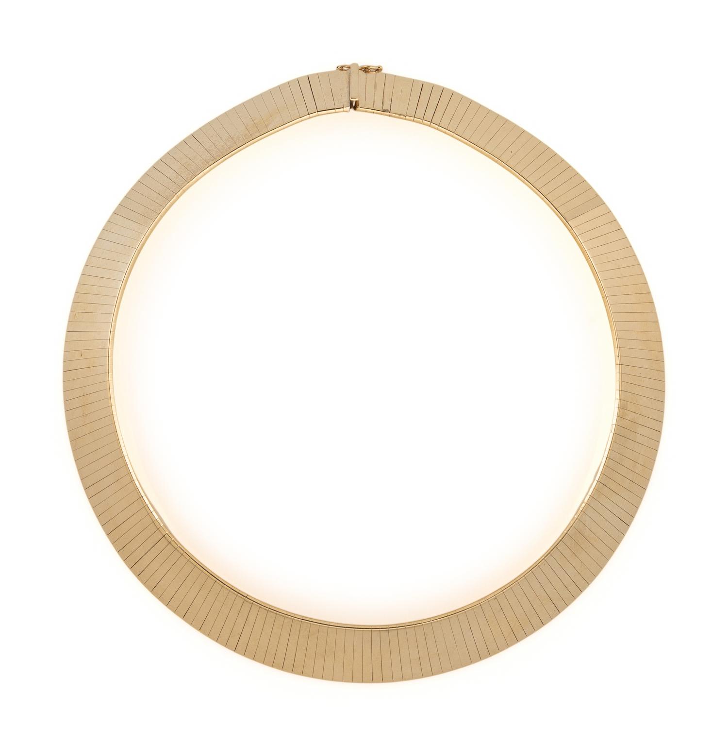 YELLOW GOLD COLLAR NECKLACE