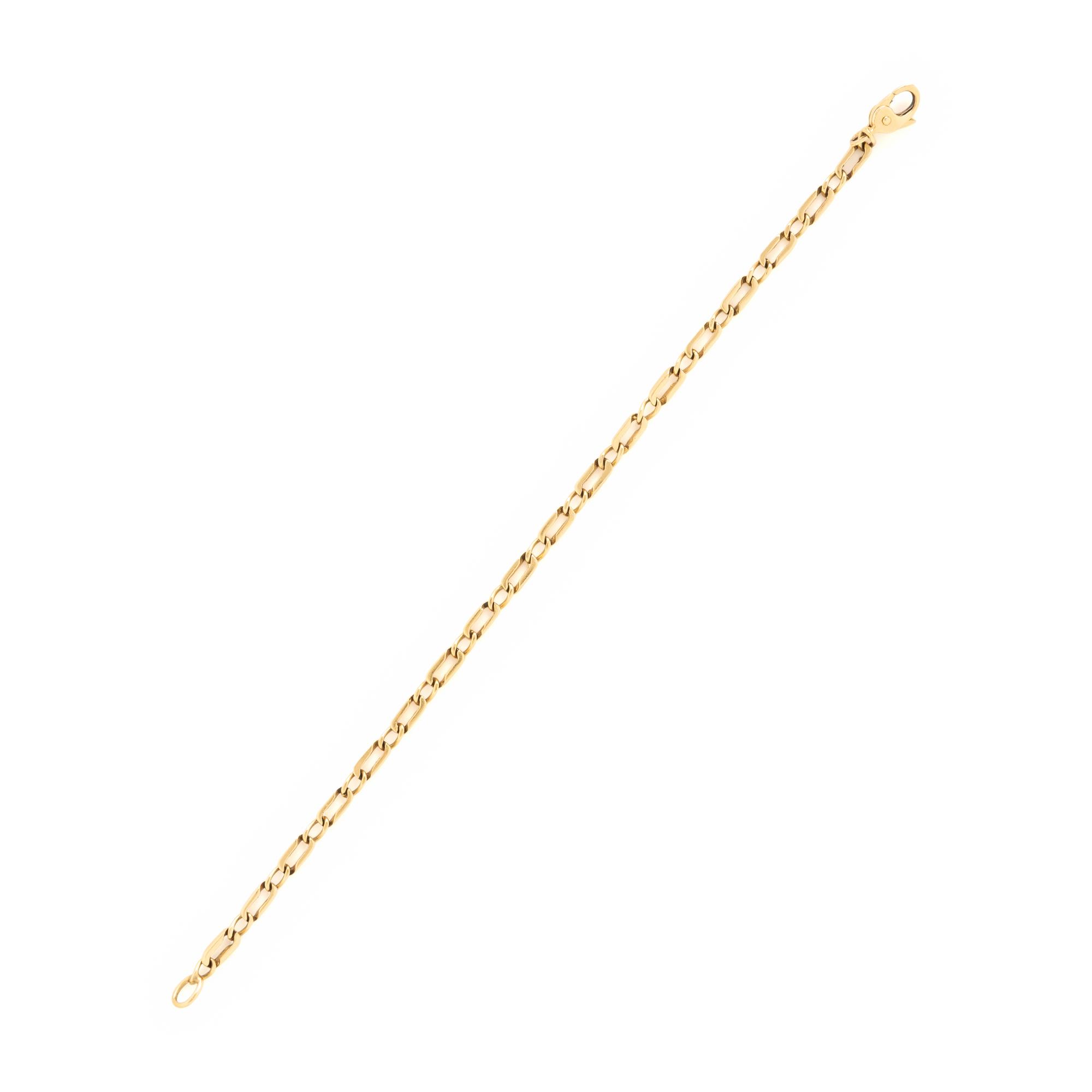 Yellow Gold Oval Link Bracelet
