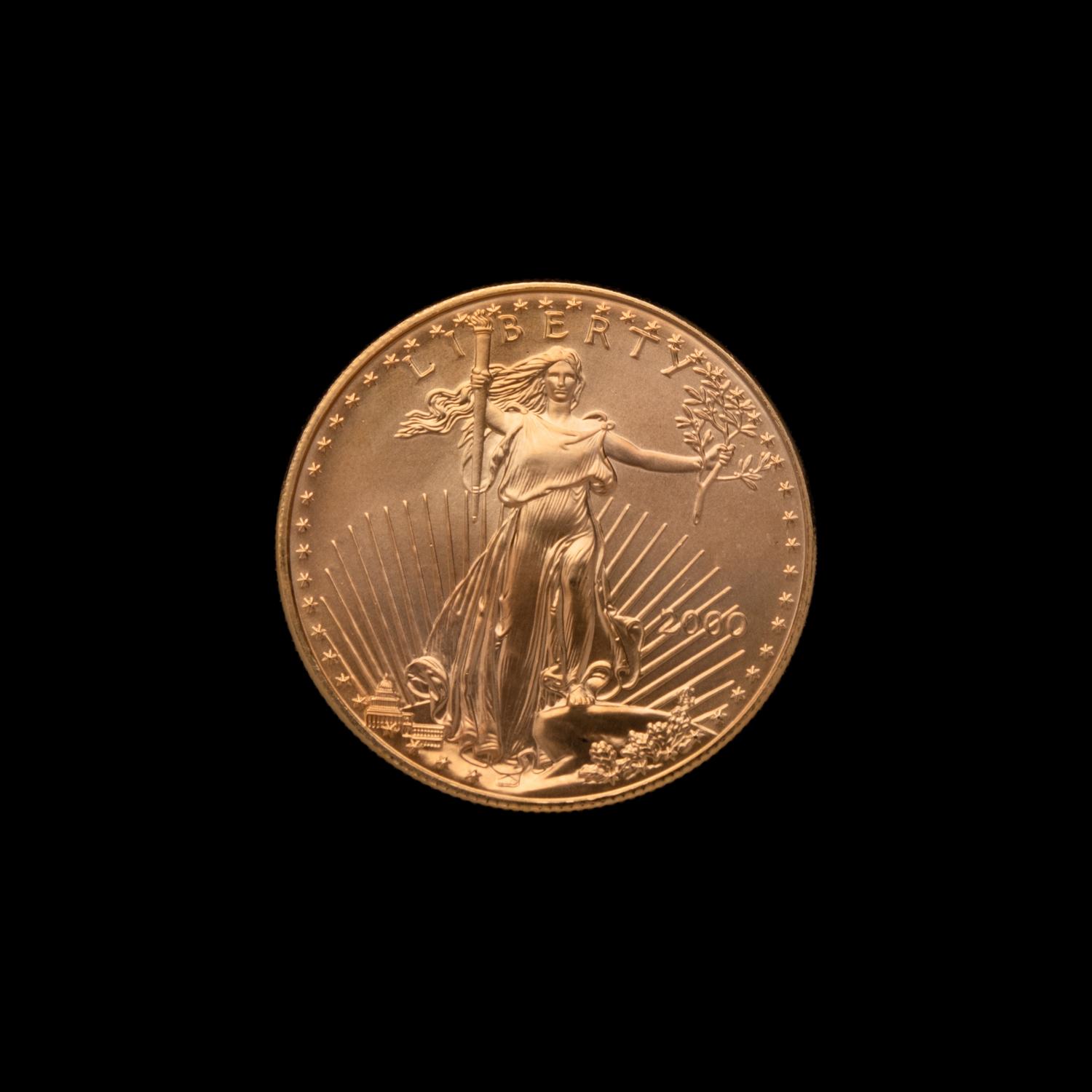 A 2000 Gold Eagle $50 1 oz. Gold Coin
