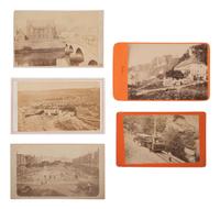 [EARLY PHOTOGRAPHY]. Photographs of events & landmarks in the US and beyond, incl. train derailment