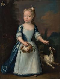 Portrait of a Young Girl with Dog