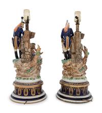 A Pair of Continental Porcelain Figural Groups