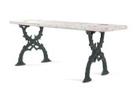 A Victorian Iron and Painted Wood Garden Bench