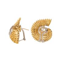 J.E. CALDWELL, GOLD AND DIAMOND EARRINGS