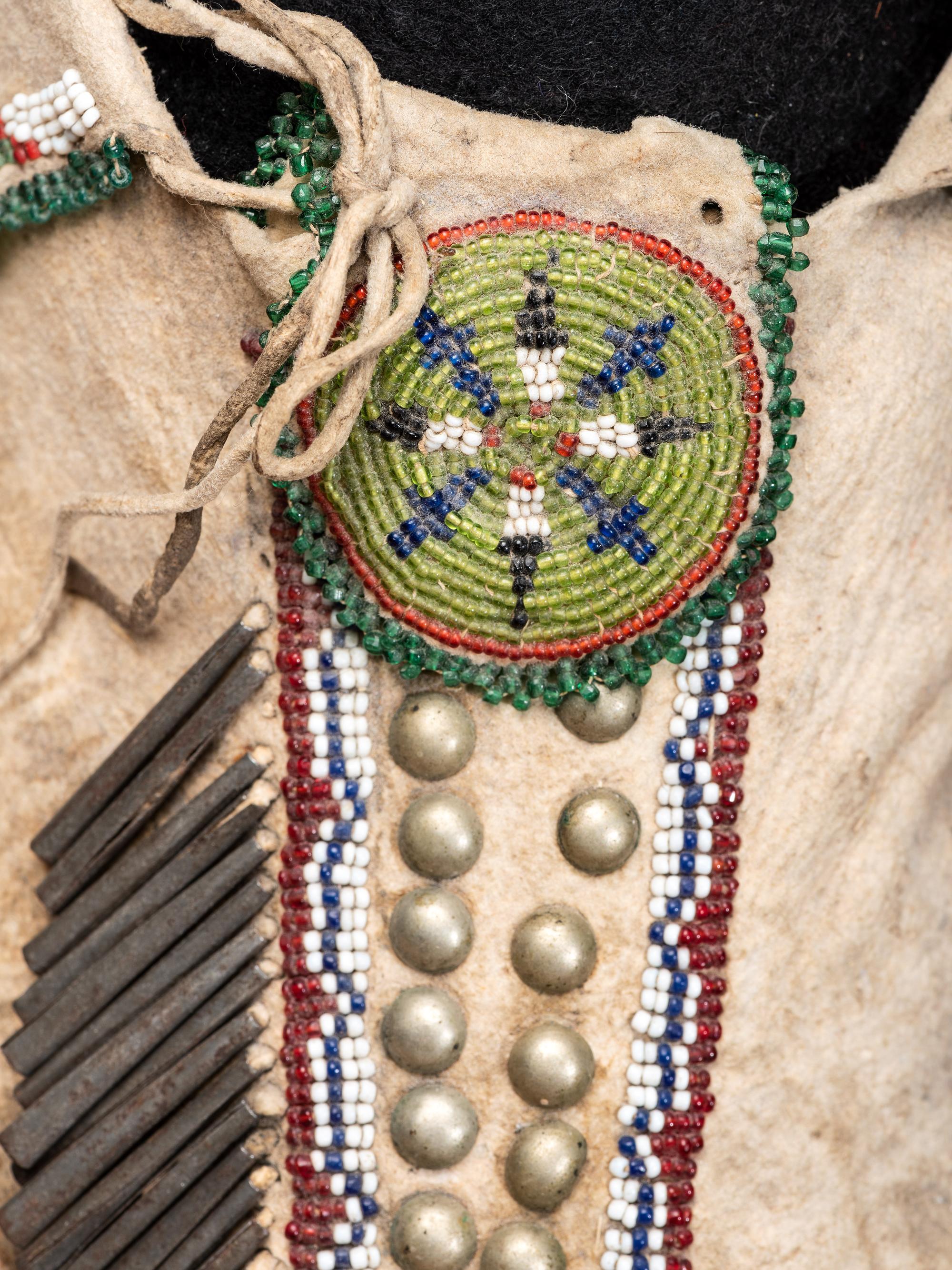 Comanche Beaded Hide Moccasins