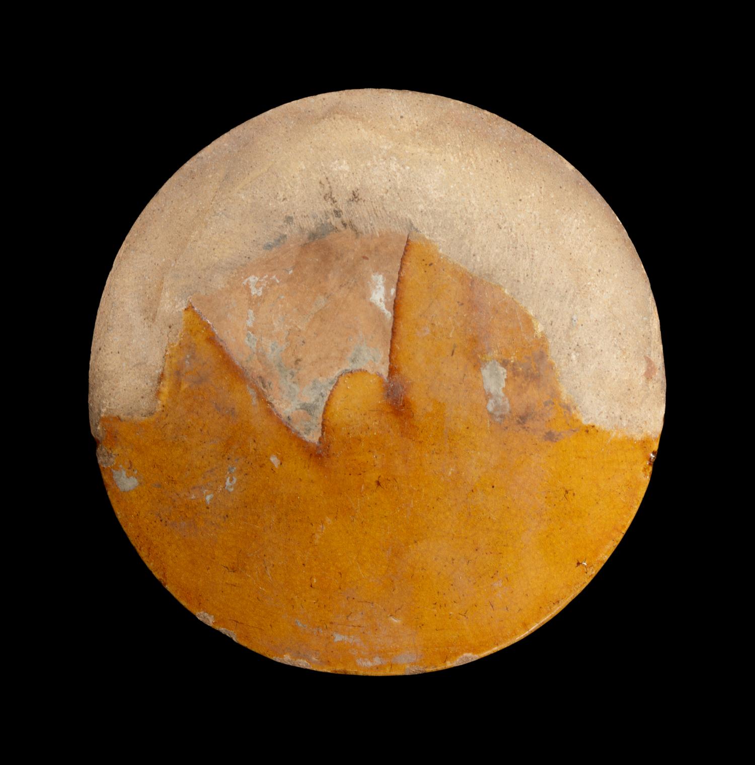 A Chinese Yellow Glazed ‘Dragon’ Roof Tile