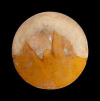 A Chinese Yellow Glazed ‘Dragon’ Roof Tile