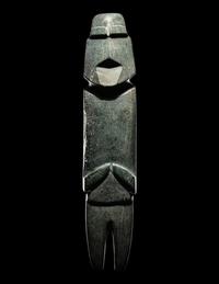 A Mezcala Serpentine Standing Figure