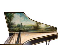 A Modern Black and Gilt Painted Double Manual Harpsichord — By Peter Fisk, 1989
