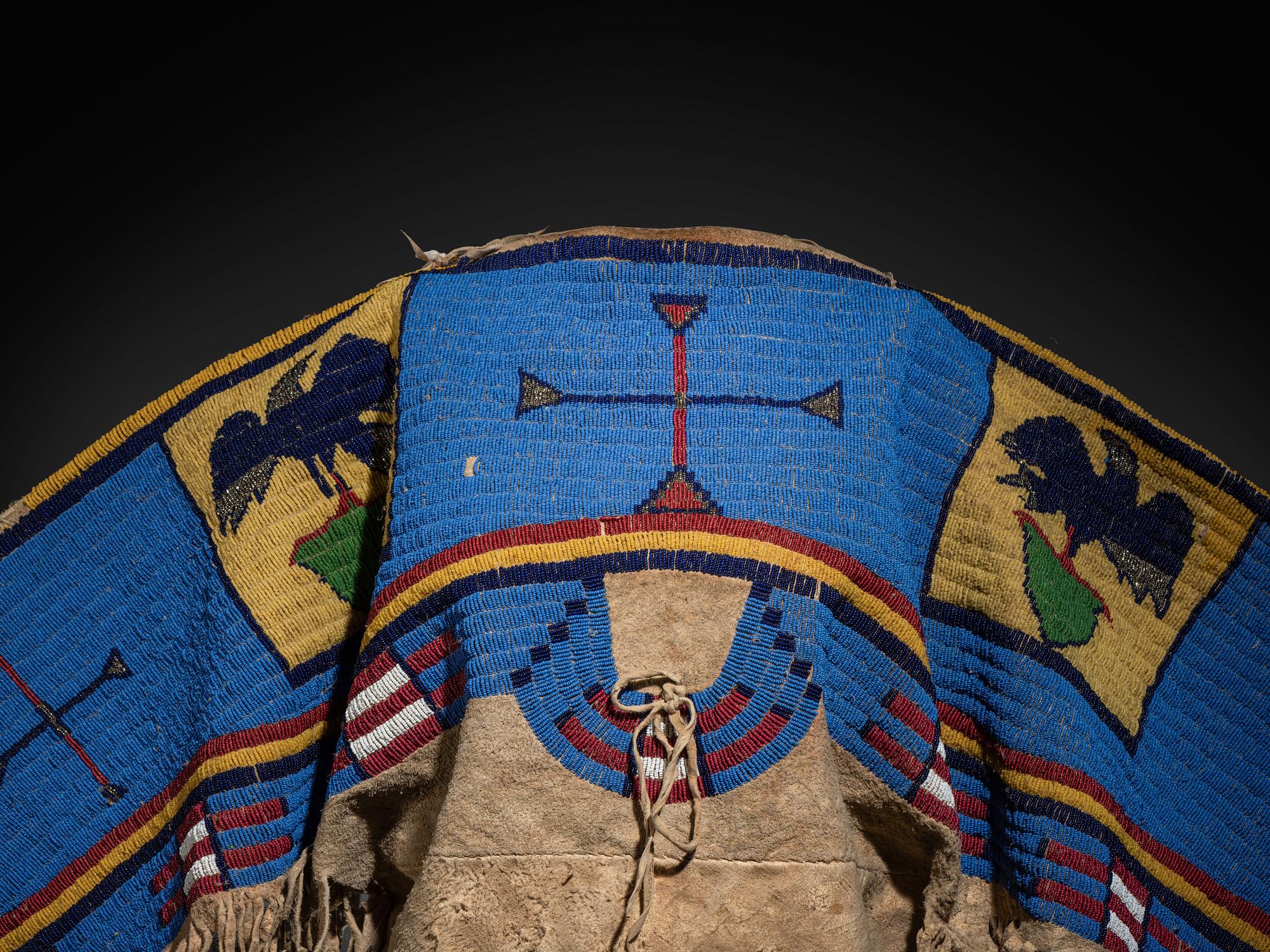 Sioux Beaded Hide Dress, with American Eagles