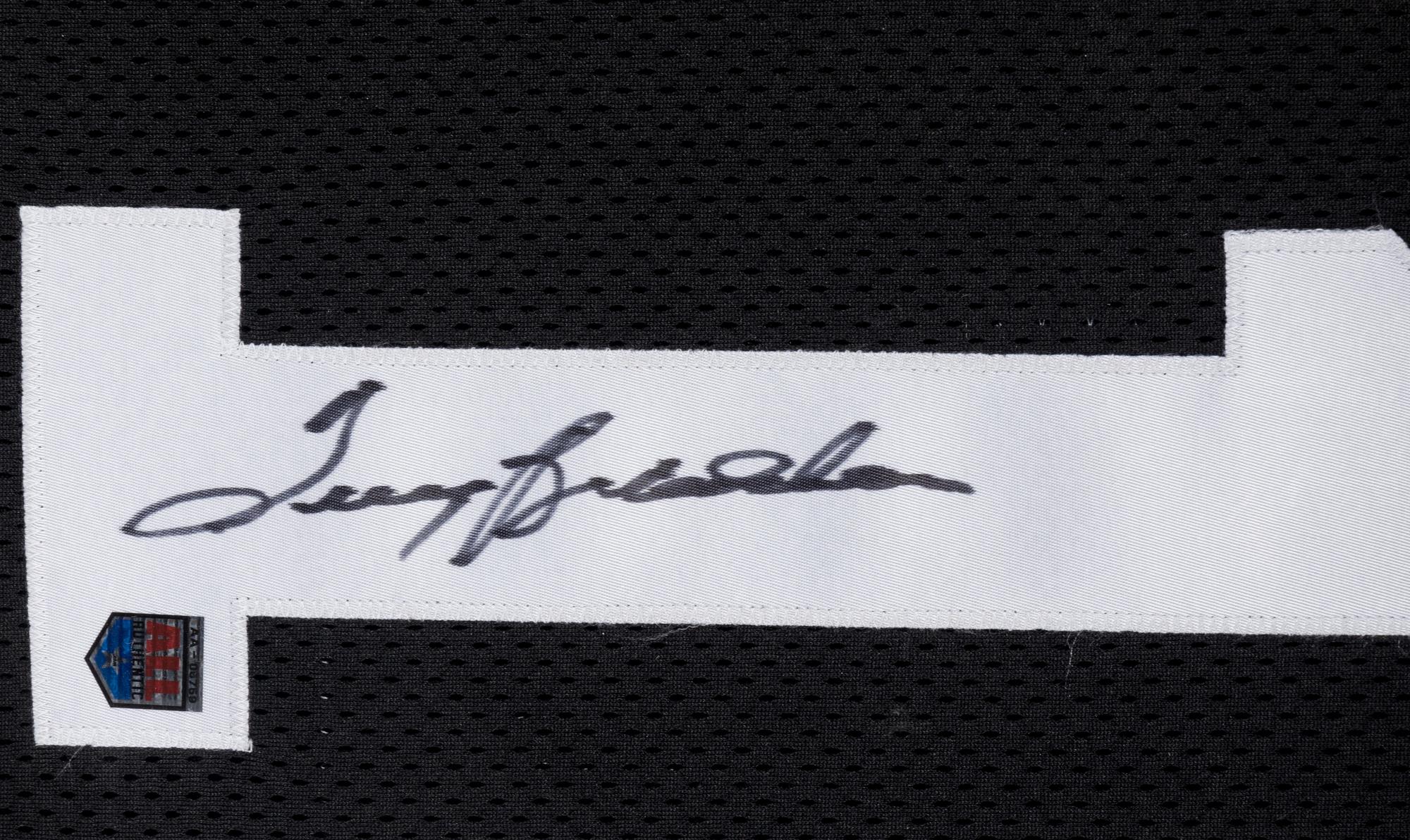 A Terry Bradshaw Signed Autograph Pittsburgh Steelers Jersey Display (Beckett Authentication Services Letter),