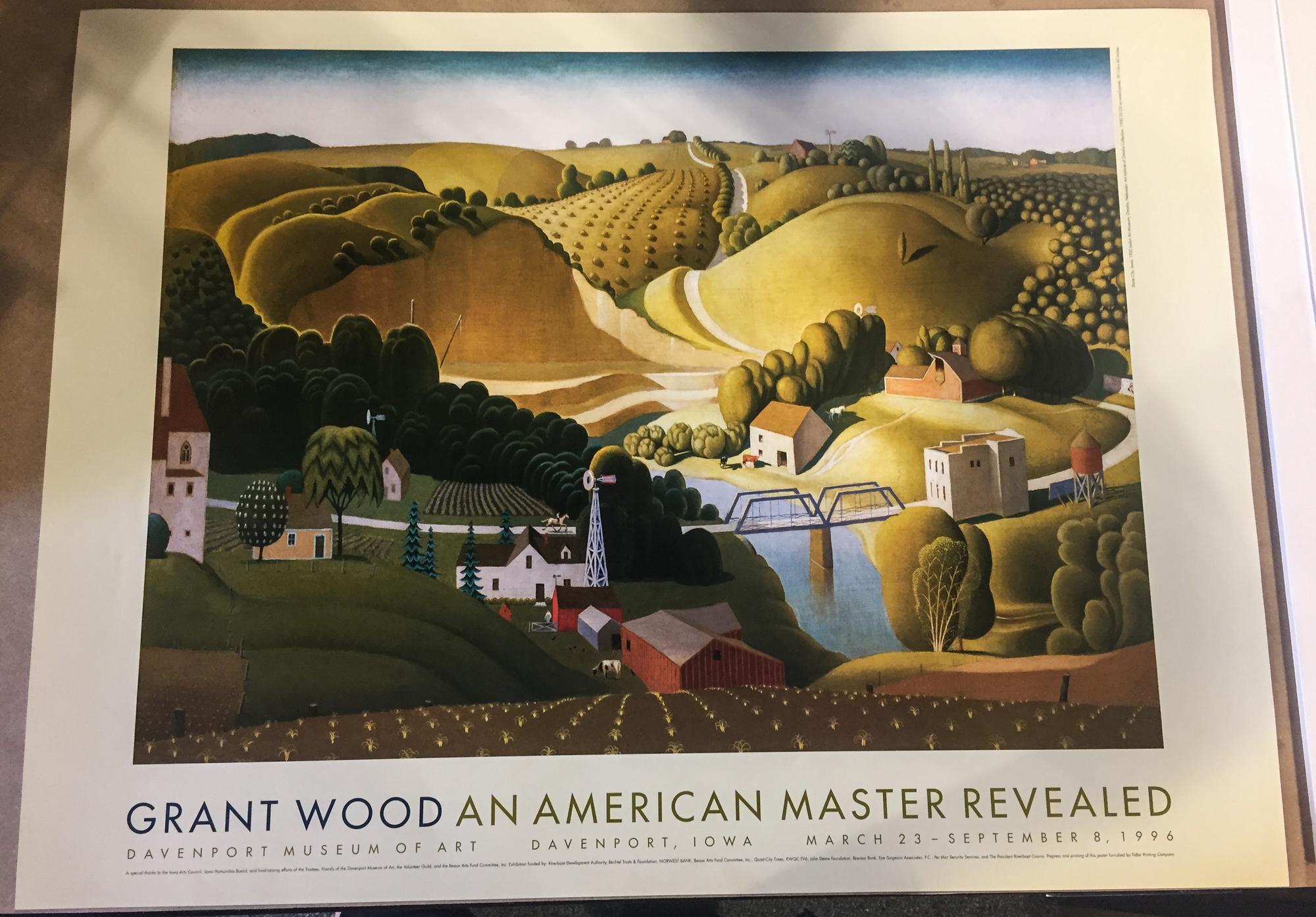 A Grant Wood Poster 18 x 23 3/4 inches.