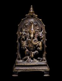 An Indian Bronze Figure of Ganesha