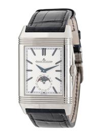 JAEGER-LeCOULTRE, REF. 216.8.D3 STAINLESS STEEL 'REVERSO TRIBUTE MOON' WATCH