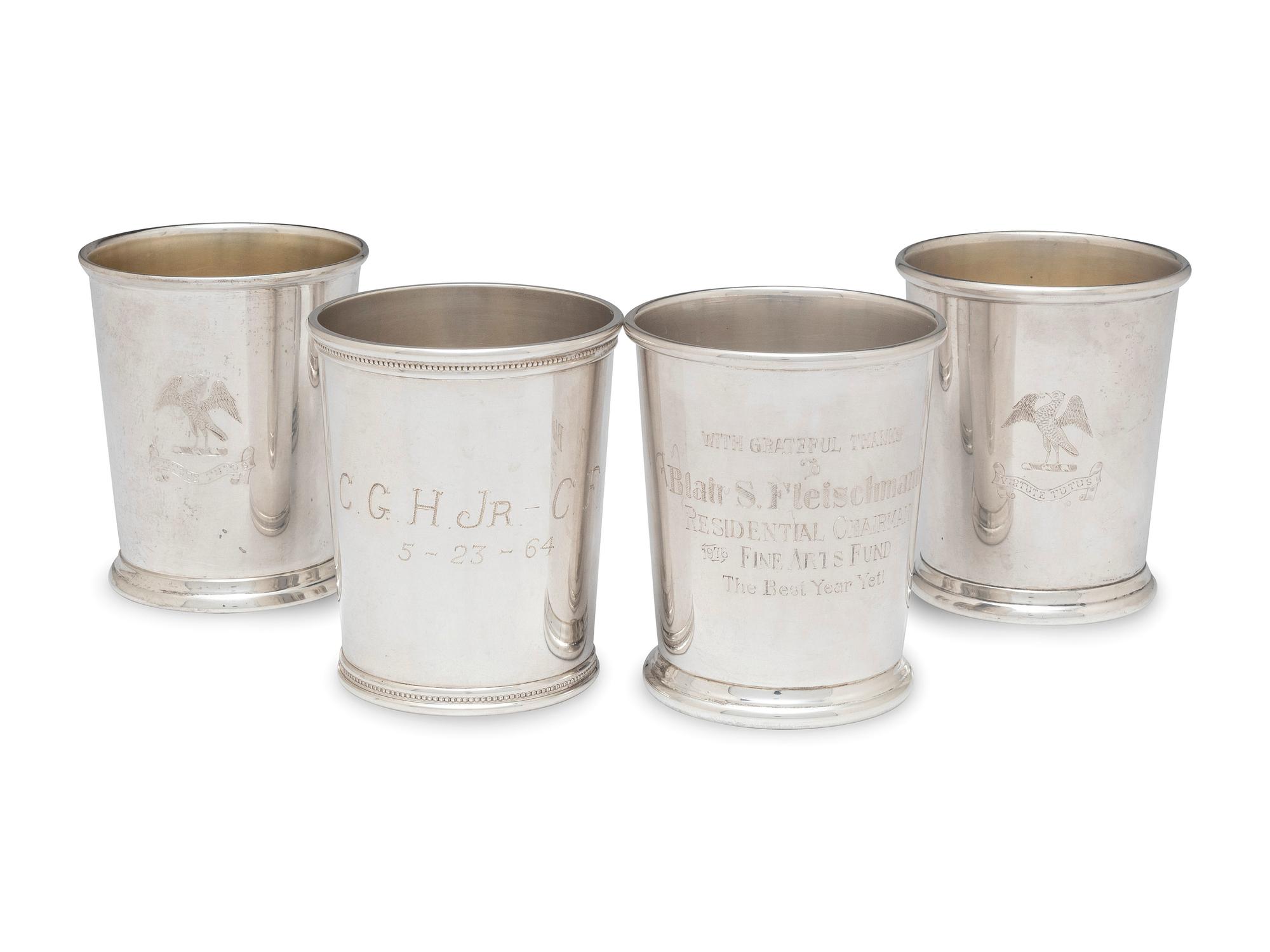 Four American Silver Julep Cups