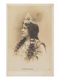 [19TH AND 20TH-CENTURY OPERA SINGERS]. A group of 6 photographs, cabinet photographs, cartes de visite, or photographic postcards of opera singers from the 1890s-1900s, most signed, comprising images of:
