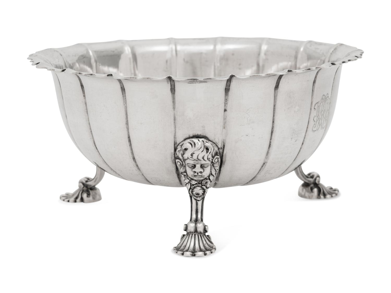 An Irish George II Silver Footed Bowl