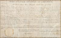 JACKSON, Andrew (1767-1845). Document signed ("Andrew Jackson"), as President. Washington, DC, 1 November 1830.