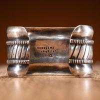 Joe H. and Teresita Quintana (Cochiti, 1915-1995 & 1924-1973) Silver and Turquoise Cuff Bracelet
