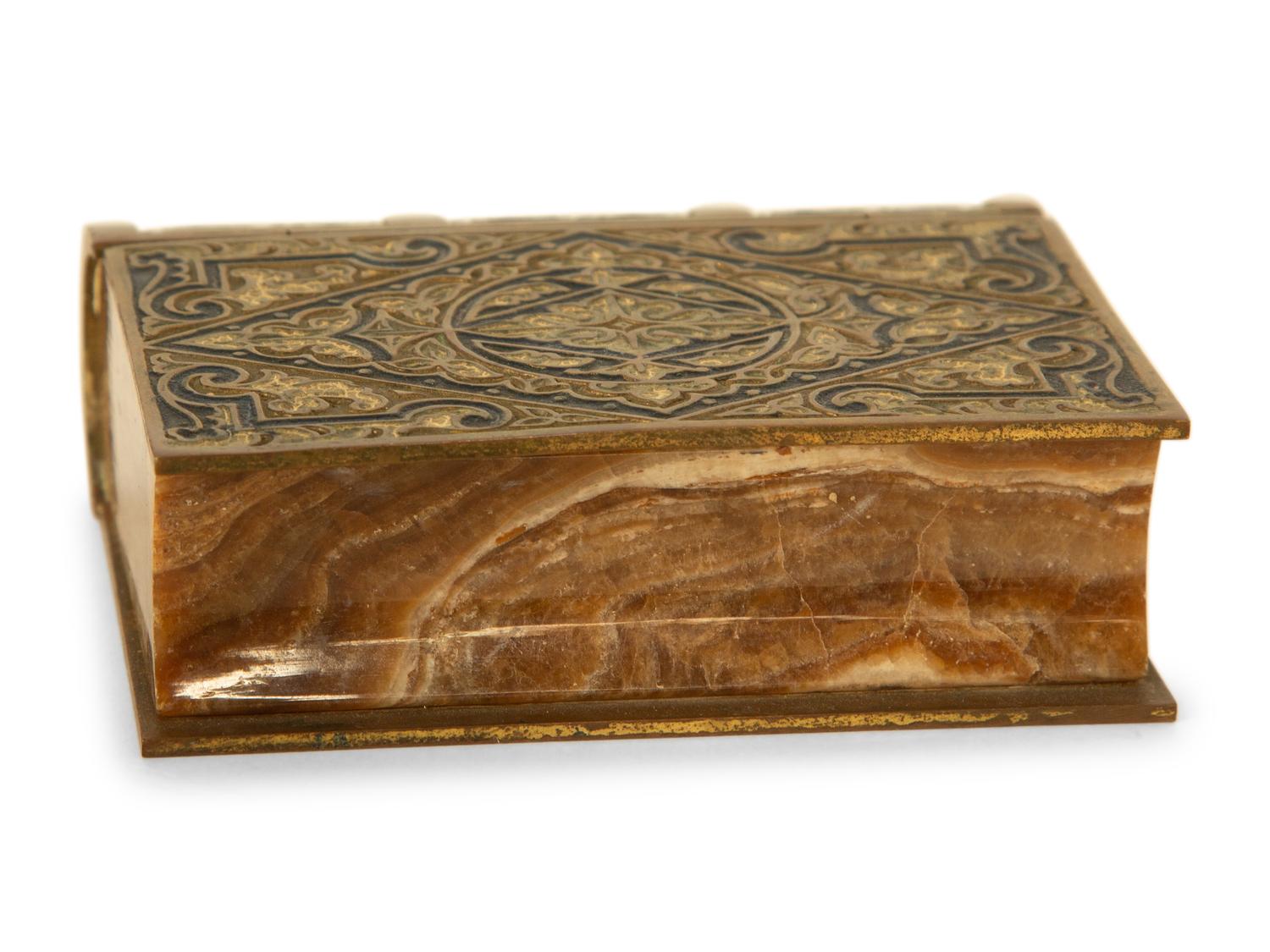 Three French Enameled Brass Desk Articles