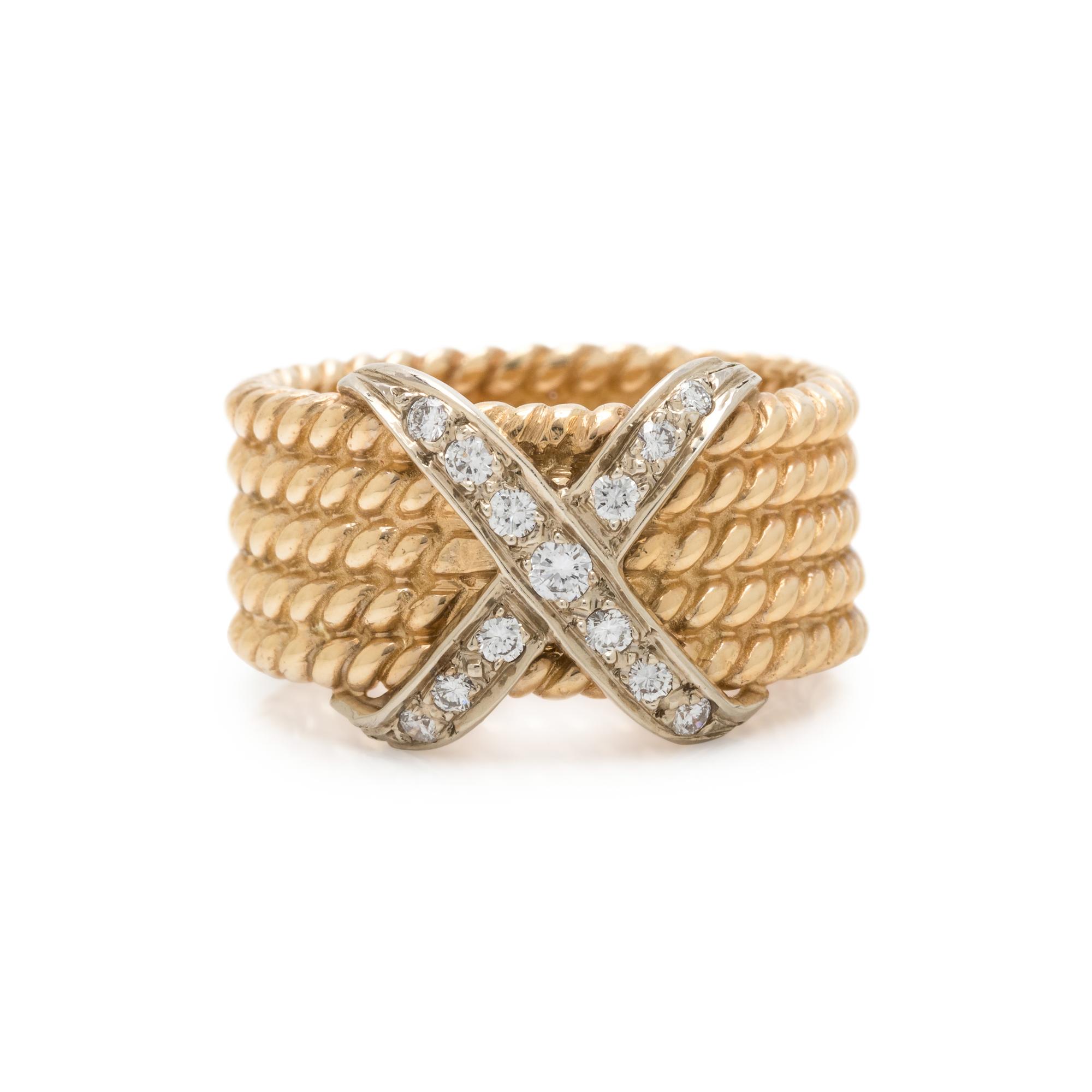 BICOLOR GOLD AND DIAMOND RING