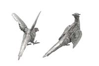 Two English Silver Pheasants